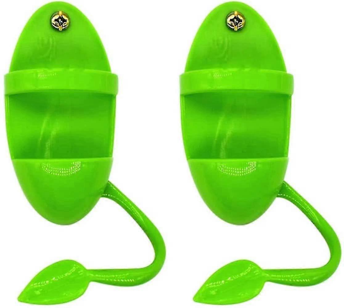 Pack Plastic Bird Stands For Parrot And Parakeets Green