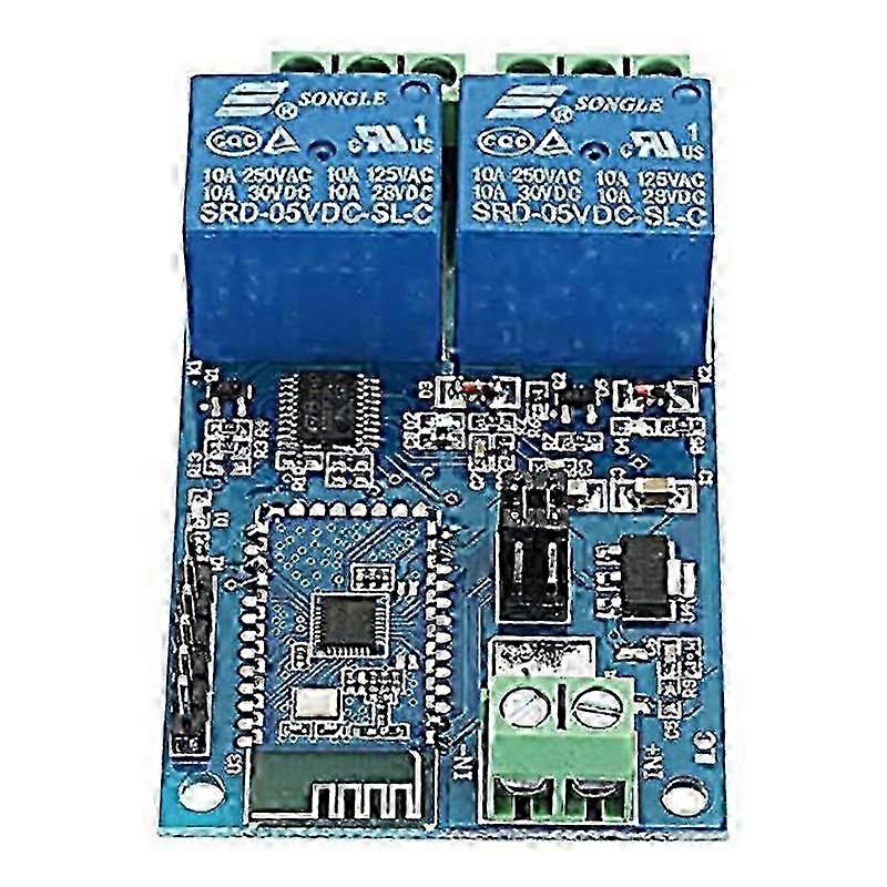 12V 2-Channel Bluetooth Relay Module Smart Home Dual WiFi Module 2 CH Bluetooth Relay Module
