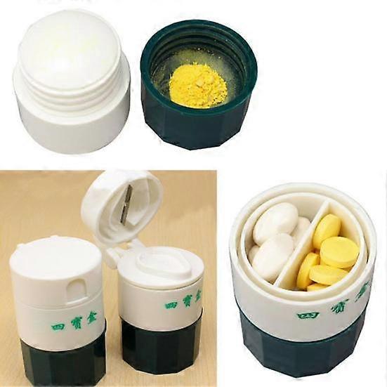 Practical Pill Tablet Medicine Cutter Grinder Crusher Storage Organizer Box Case