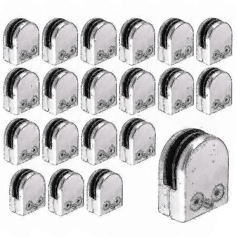 20 Stück Edelstahl Glashalter Glasklemme - JA