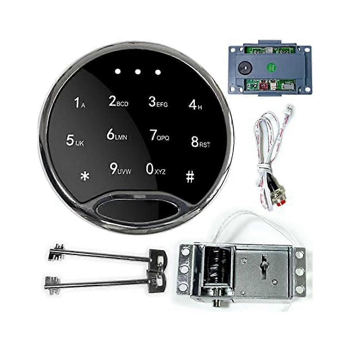 Safe Lock Replacement Electronic Safe Lock Safe Lock Kit Touch Pad/Keypad with Solenoid Lock 2 Overr