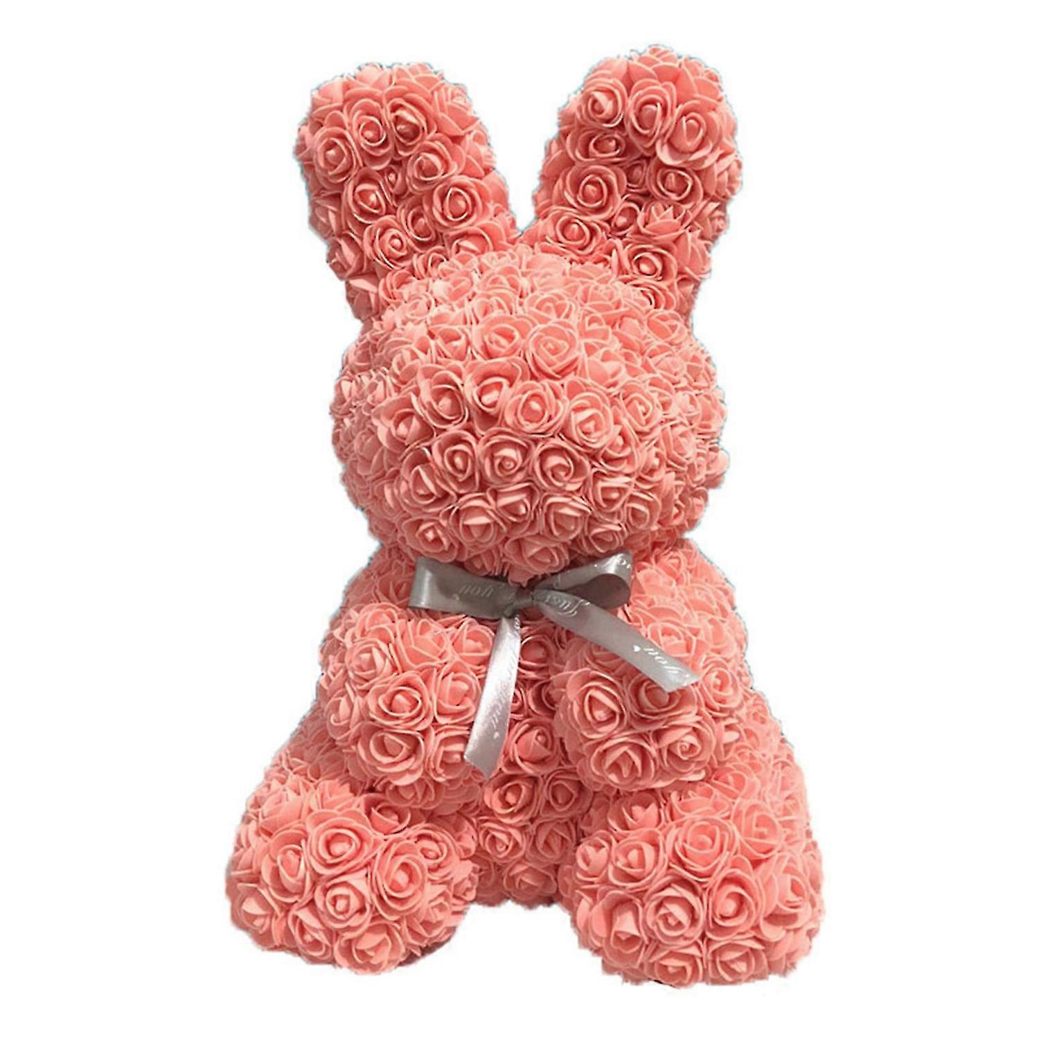 Rose Bunny Rabbit With Bow Tie, Fully Assembled Rose Rabbit Perfect For Valentines Day,mothers Day,c