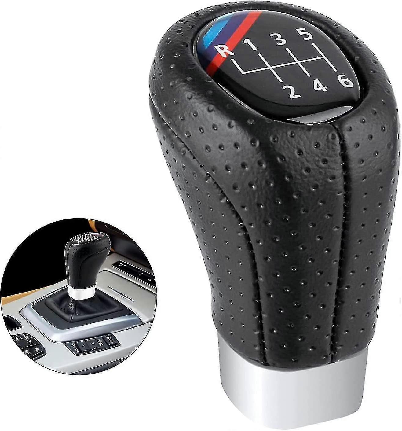 Taicols 6 Gear Shift Knob For Bmw E34 E36 E38 E39 E46 E53 E60 E61 E63 E64 E83 E90 E91 E92 E93 (b) 1 Series 3 Series Black Boris