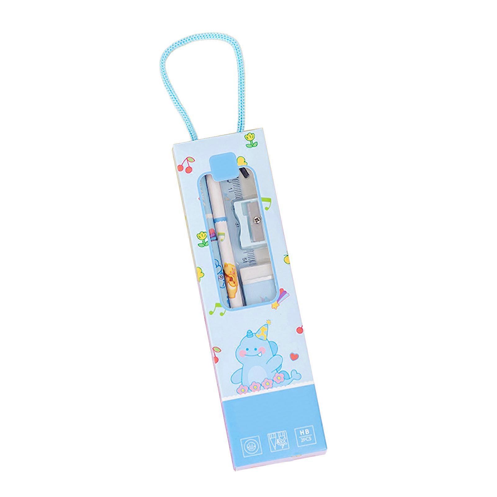Cartoon Bleistift Set mit Radiergummi/Skala/Spitzer Return Present