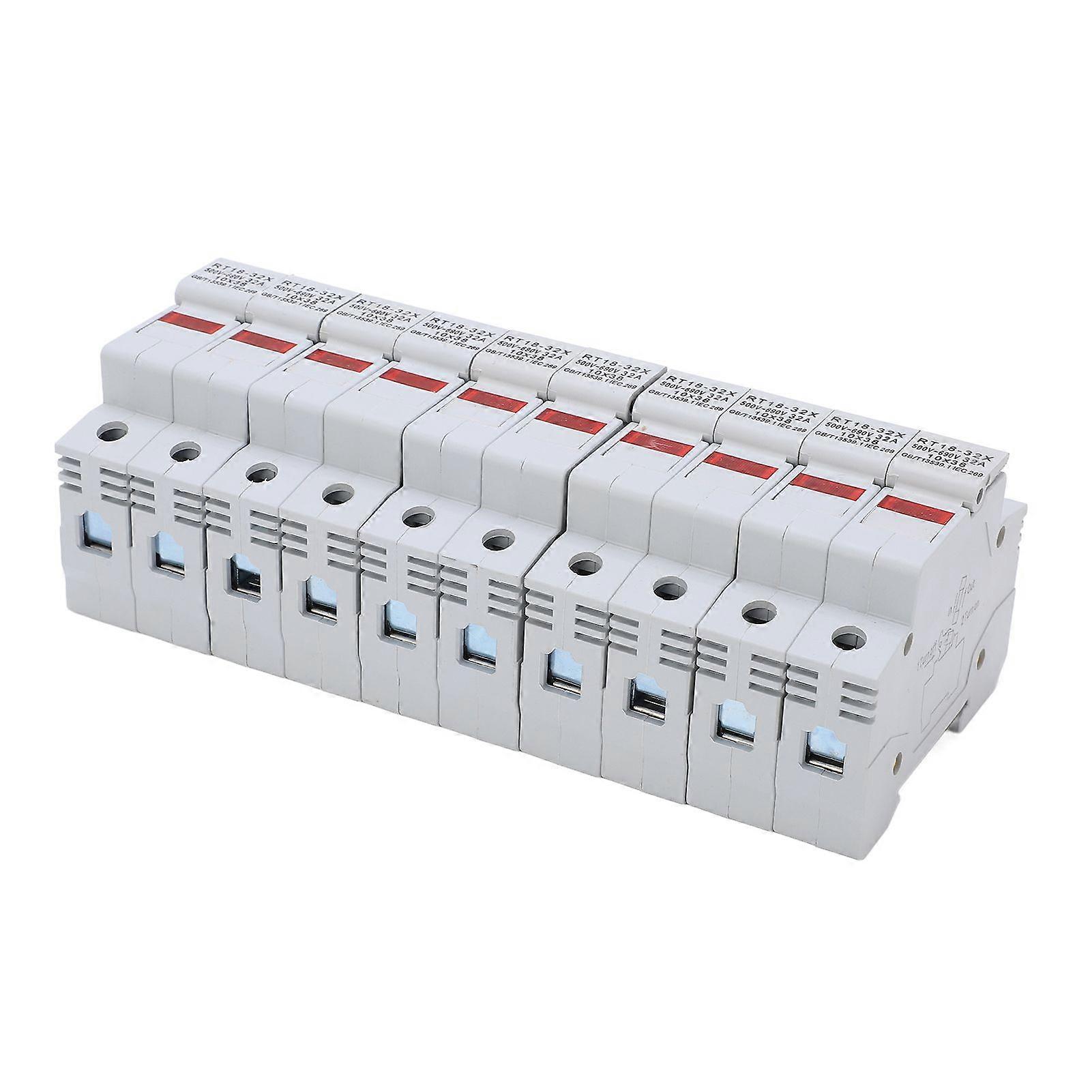 RT1832X Miniature Rail Mounted Fuse Holder Base with LED Indicator Electrical Accessory 32A 500690V2P