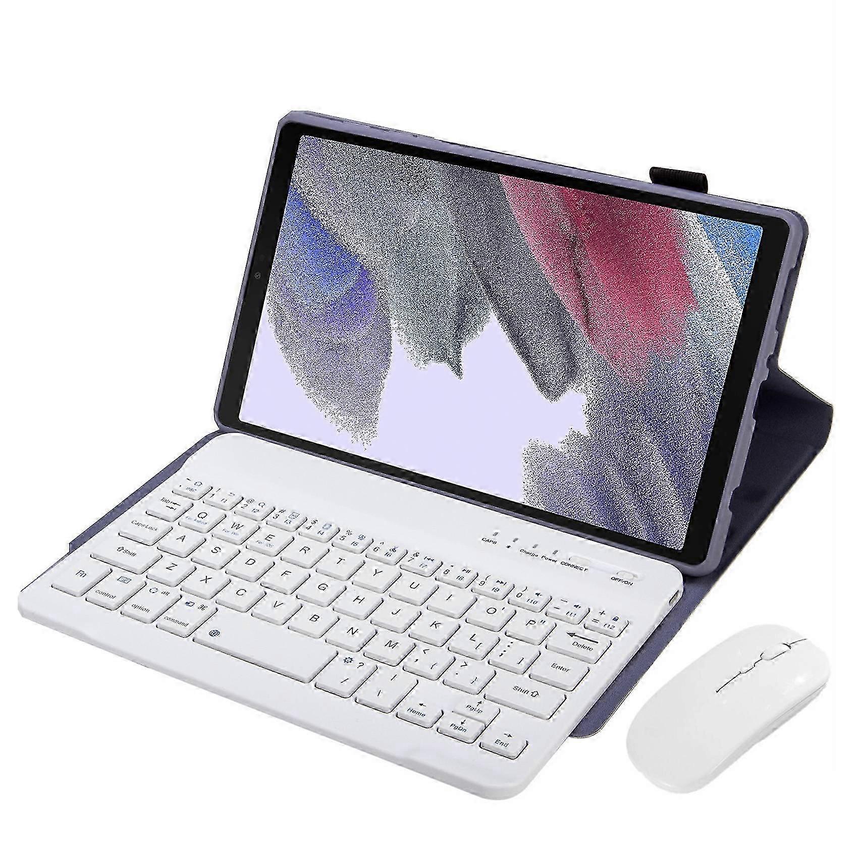 A7lite T220/t225 8.7-inch Tablet Silicone Case With Bluetooth 3.0 Keyboard And Mouse Set (lavender Grey)