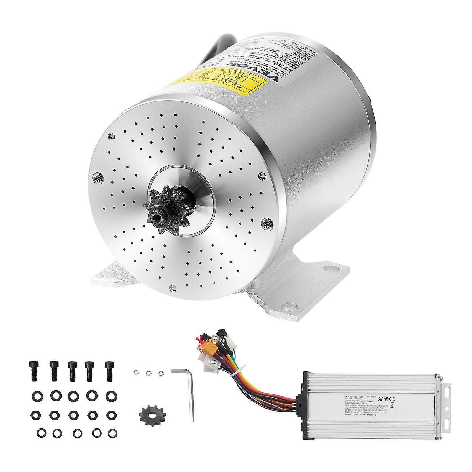 2000W Electric Brushless DC Motor Kit - 60V 4500rpm Motor with Upgraded Speed Controller for Go Karts E-Bike Motorcycle Scooter