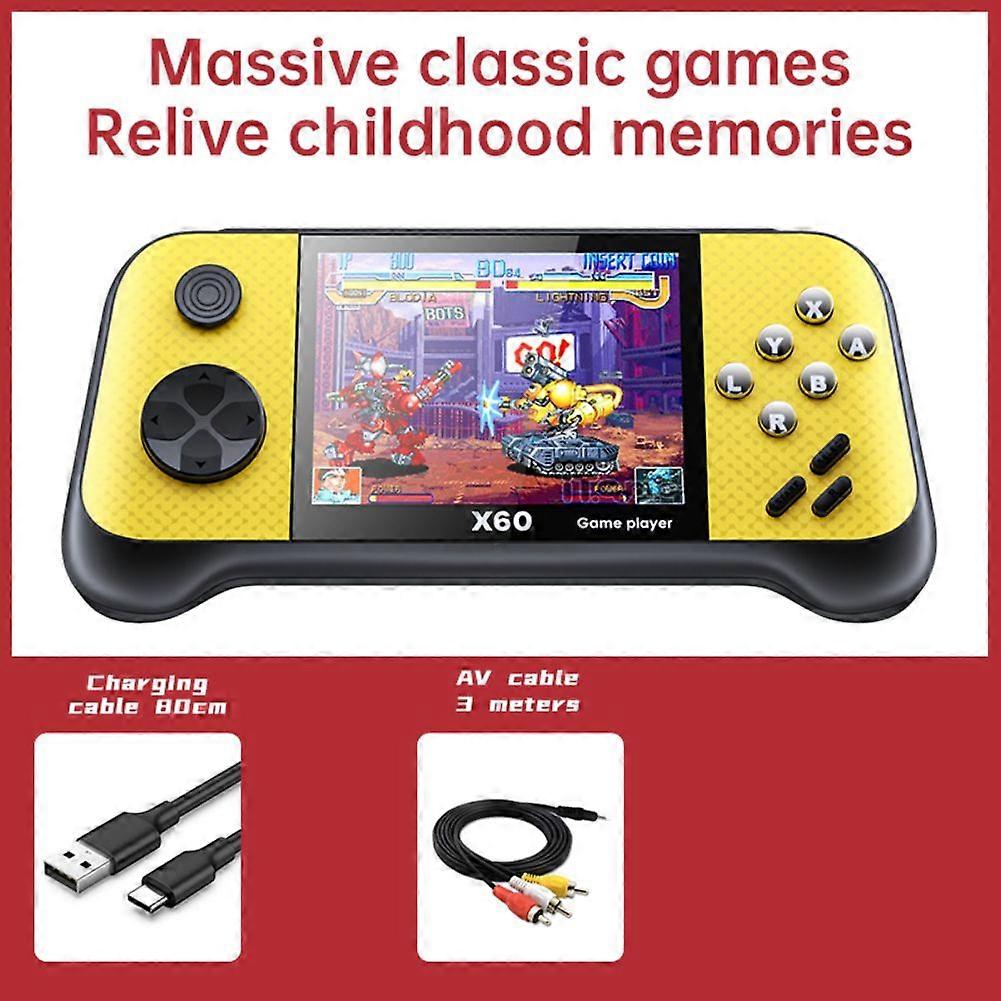 X60 3.5 Inch Console Games Emulators Handheld Game Player Retro Console Built-in 6000+ Games Support TF Card Expansion