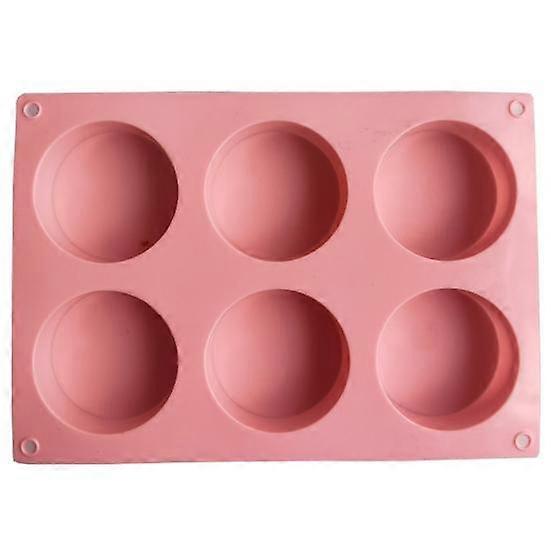 Durable Safe Easy Release Reusable 6-Holes Silicone Cylinder Jelly Pudding Soap Cookie Mould Kitchen Tools Cookie Mold