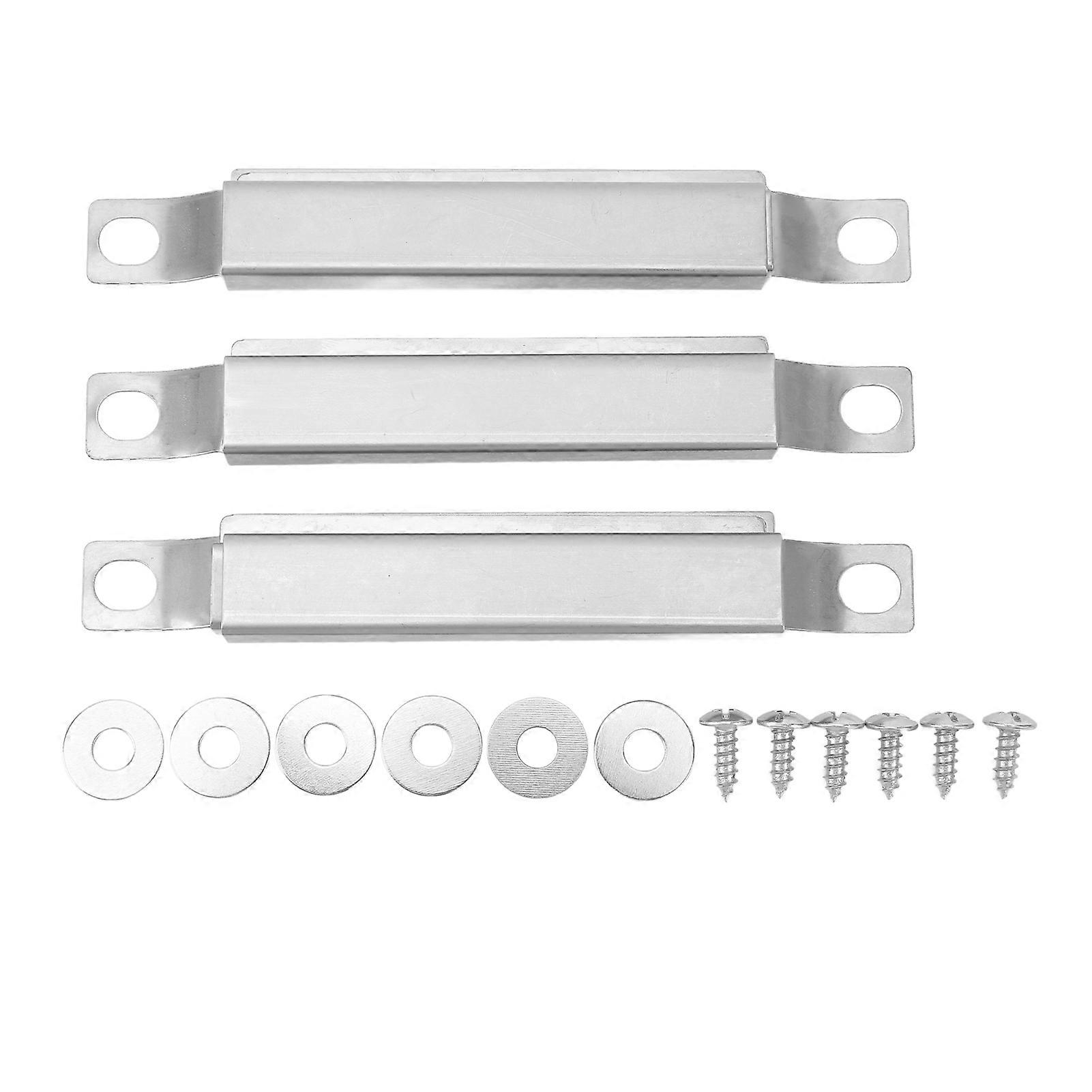 Set of 3 Universal Stainless Steel Adjustable Replacement Crossover Tubes with Screws for BBQ Grill