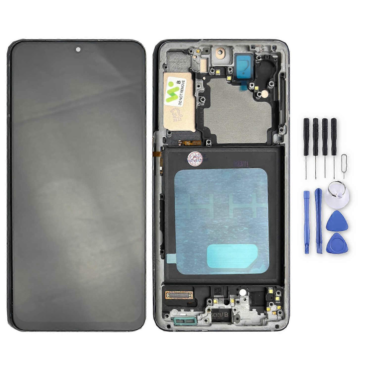 For Samsung Galaxy S21 5G Display Full TFT LCD with Frame Unit Touch Spare Part Repair Black (Without Fingerprint)