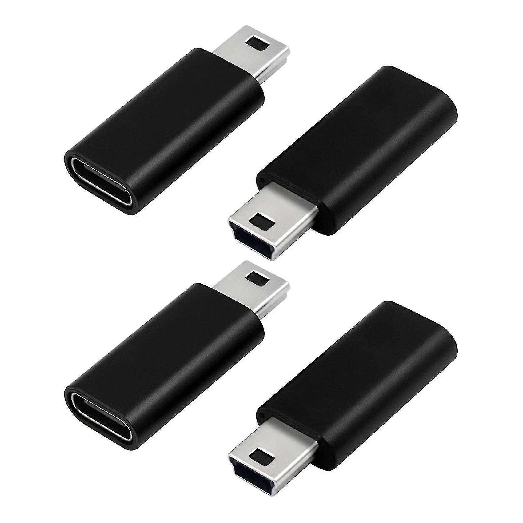 4pcs USB C to Mini USB 2.0 Adapter for MP3 Players Devices