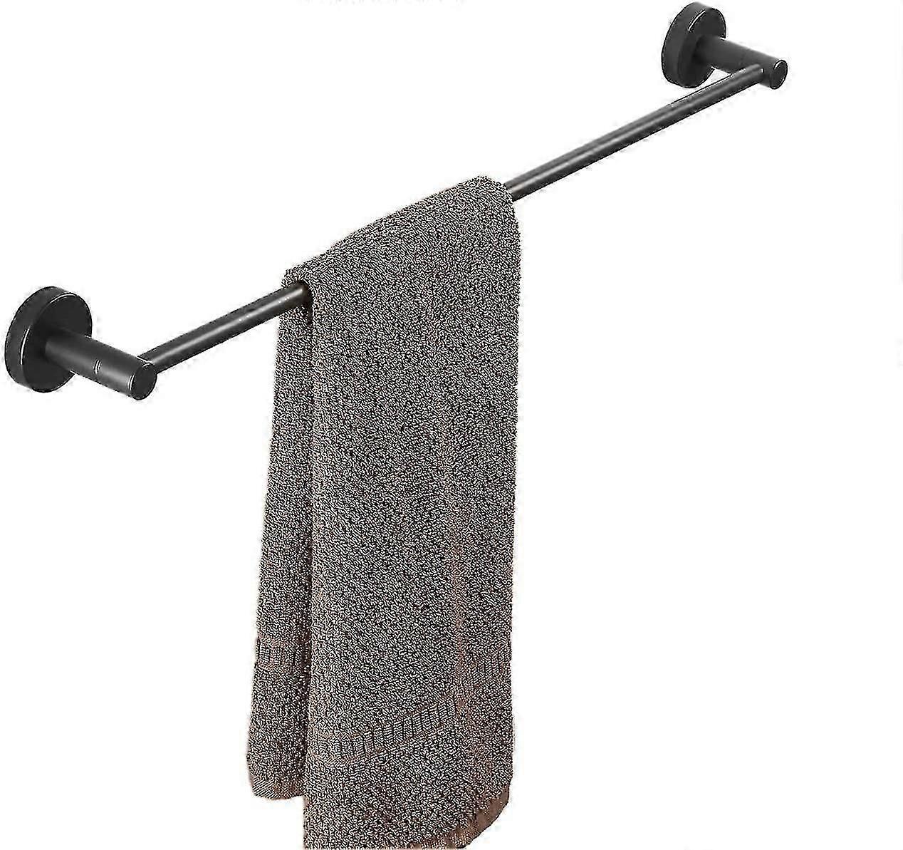 40cm رف مناشف مثبتة على الحائط للحمام أو المطبخ، أسود