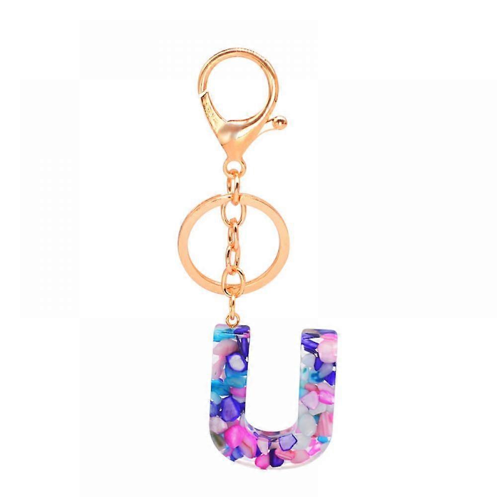 1PCS Keychain Multicolor Letter A - Z Initial Letter Resin Keychain , Accessories Cute Premium Bag Charm