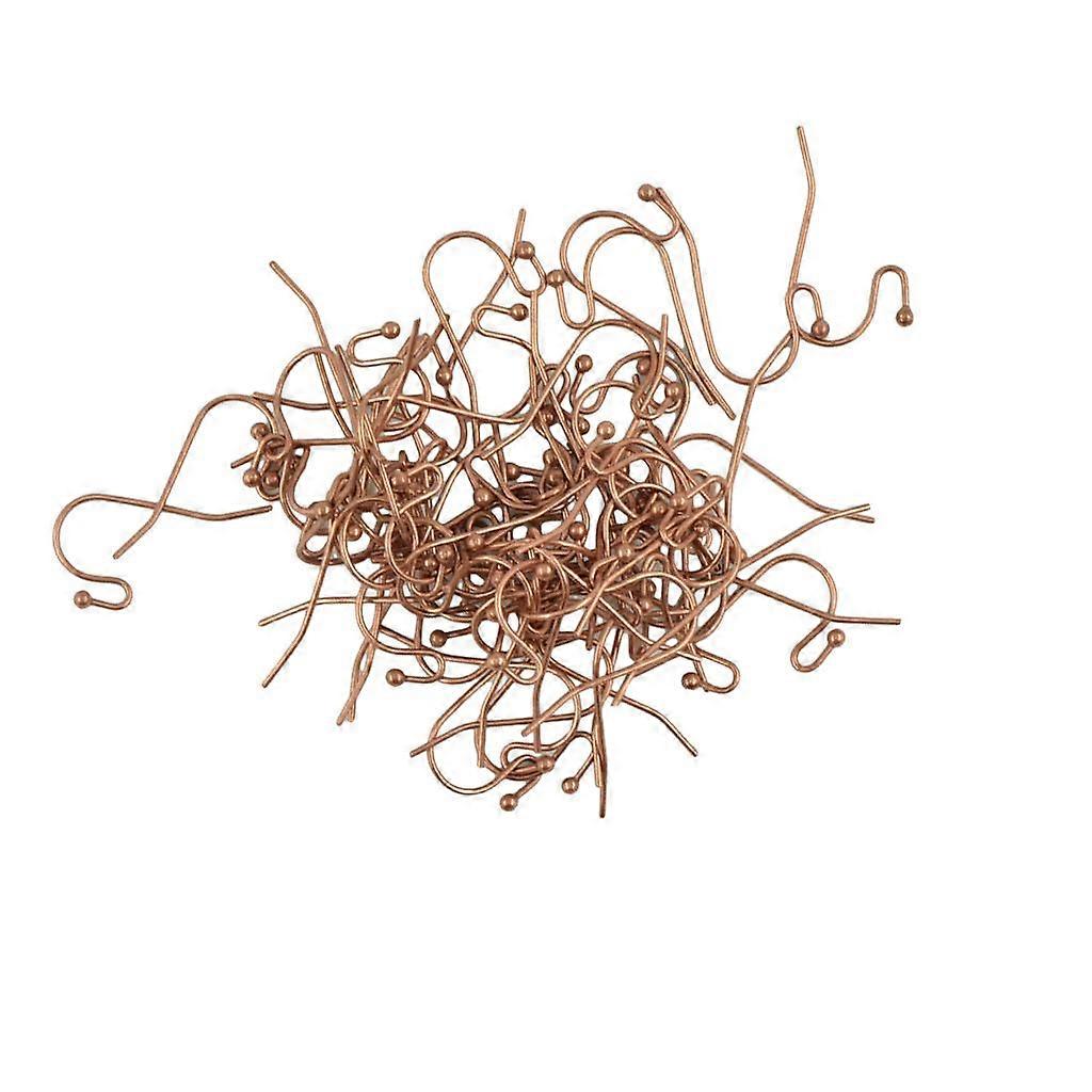100pcs Brass French Wire Dot Ball Earring Hook Dangle DIY Findings Copper