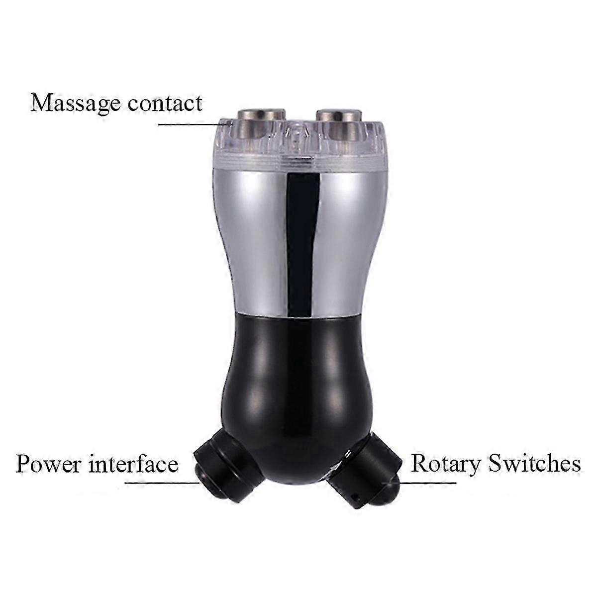Mesotherapy Facial Electroporation RF Radio Frequency LED Photon Face Lifting Tighten Wrinkle Massager (Silver) EU Plug
