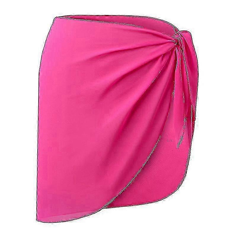 Kvinnor Korta Saronger Beach Wrap Sheer Bikini Wraps Chiffong Cover Ups För Badkläder f74
