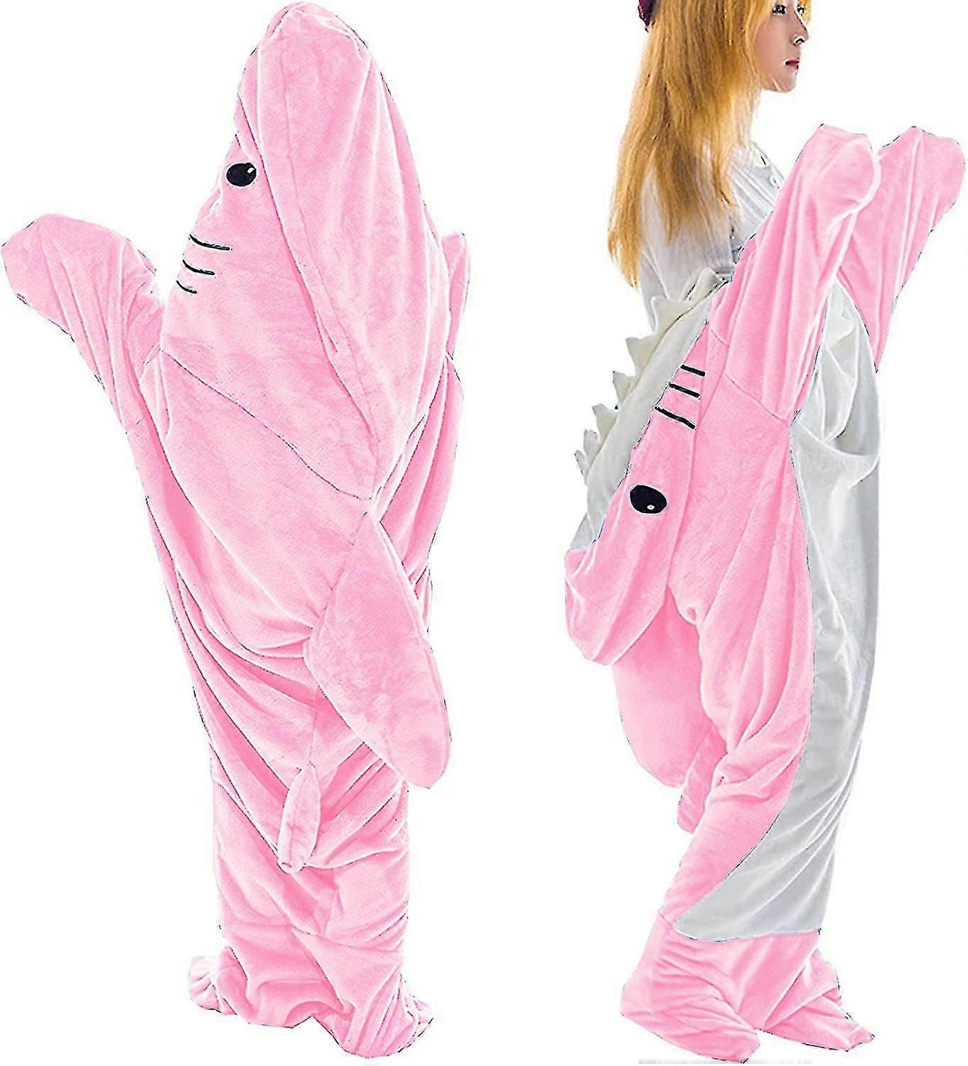 170cm: Shark Blanket Hoodie Erwachsene (GET IT)- Shark Onesie Erwachsene Tragbare Decke - Shark Blanket Super Soft Cozy Fla_Gift Of G