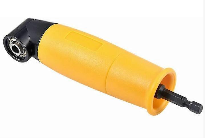 Right Angle Drill, 90 Degree Right Angle Driver, Extended Cordless Drill Driver 6.35mm Hex Socket Screwdriver Holder Adapter