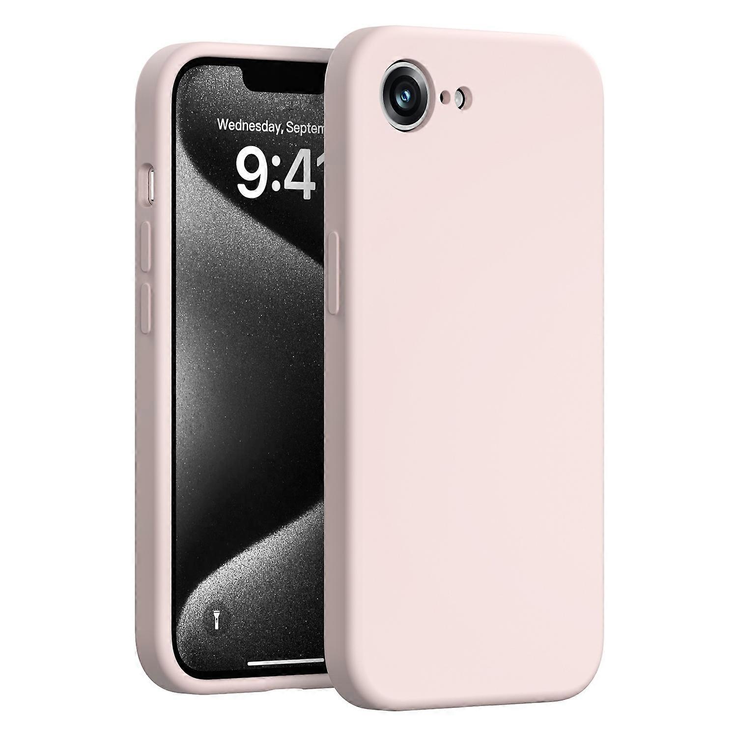 For iPhone 16e Case Precision Fit PC Liquid Silicone Protective Phone Cover with Microfiber Lining -