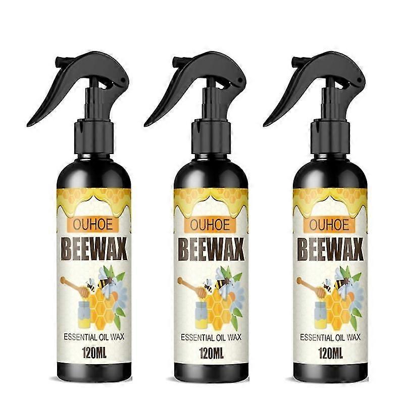 3Pcs 120ml Κερί μέλισσας Spray Home Έπιπλα Φροντίδα Ξύλινα Πατώματα Τραπέζι Βερνίκι