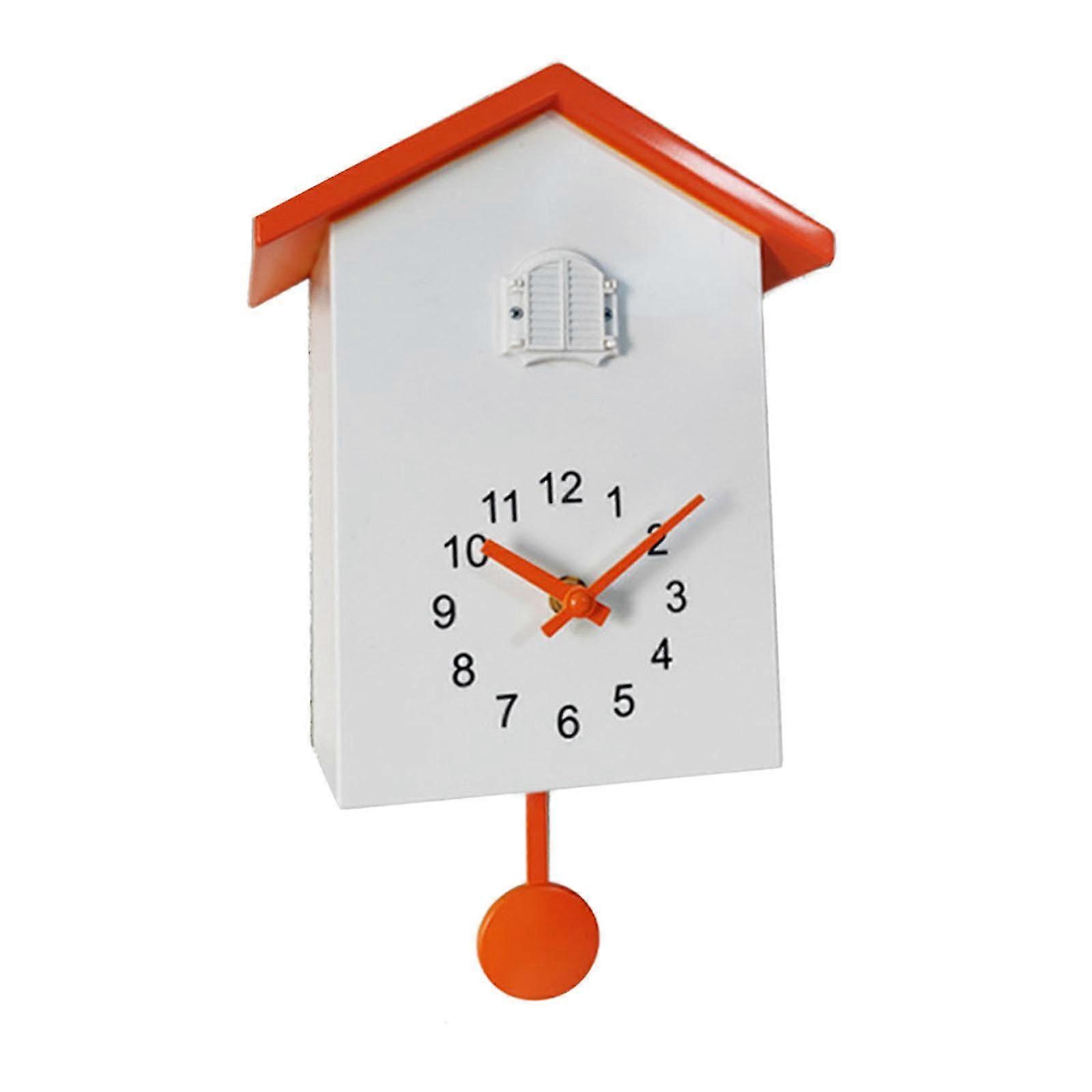 Modern Cuckoo Wall Clock Telling For Time Quartz Hanging Clock Timer Bird House
