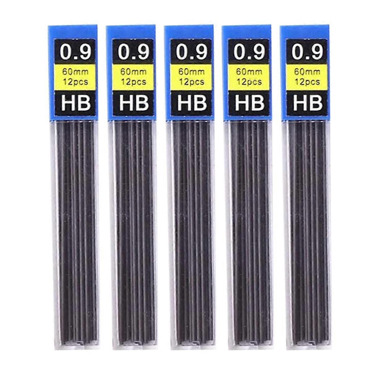 5Pcs/Set Pencil Lead Refill, Pencil Refill Office Writing Accessories Pencil Student Stationery Pencil Refills(0.9mm)