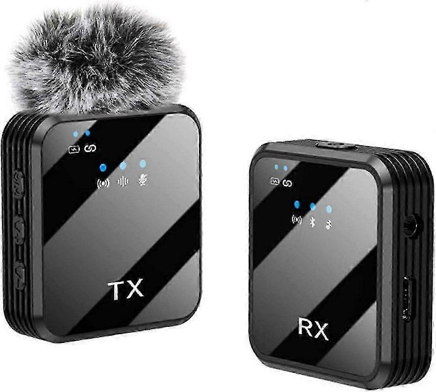 Wireless Lavalier Microphone- Noise-Canceling Mic. Content Creator Essentials,for iPhone, Android and More