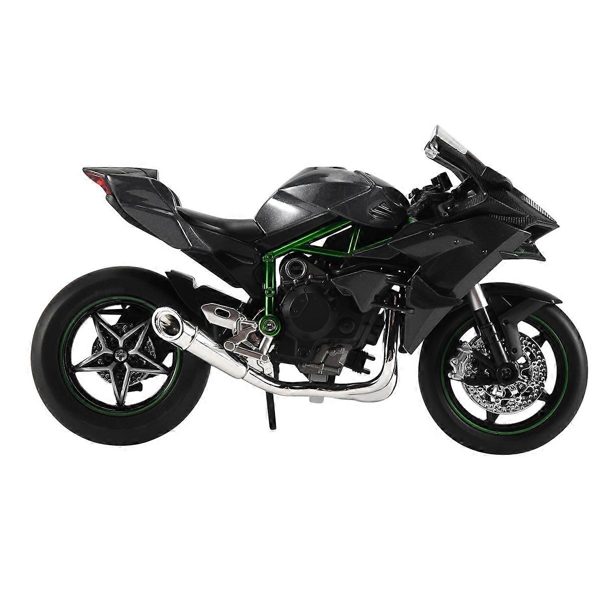 1:12 H2 R motorcykel trykstøbt legering model legetøj sort ninja h2r motorcykel aftagelig samling sort