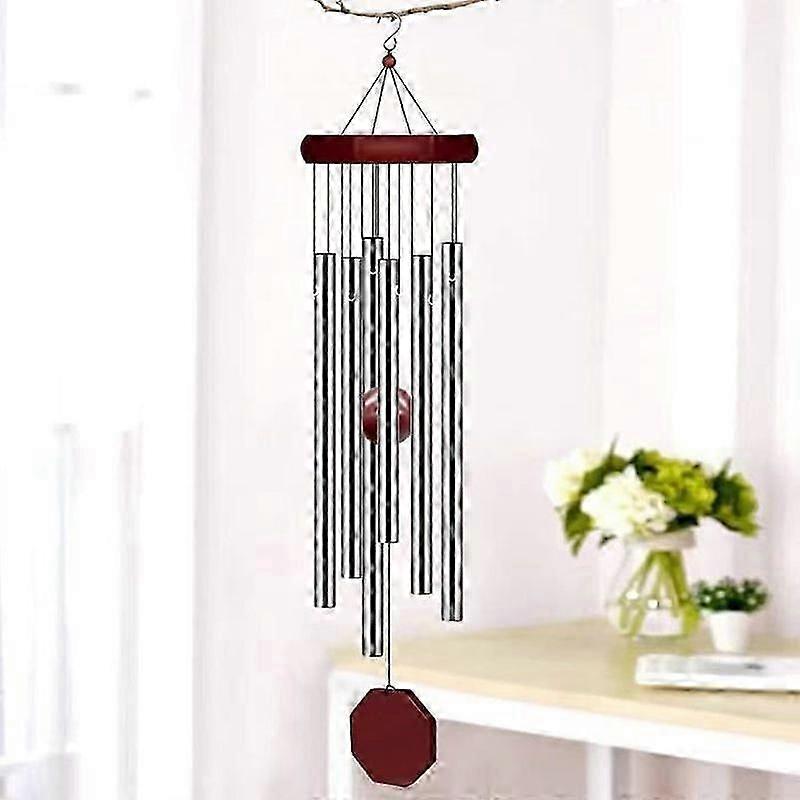 Outdoor Chimes Deep Tone Chime With 6 Tuned Tubes For Garden Patio Balcony Home