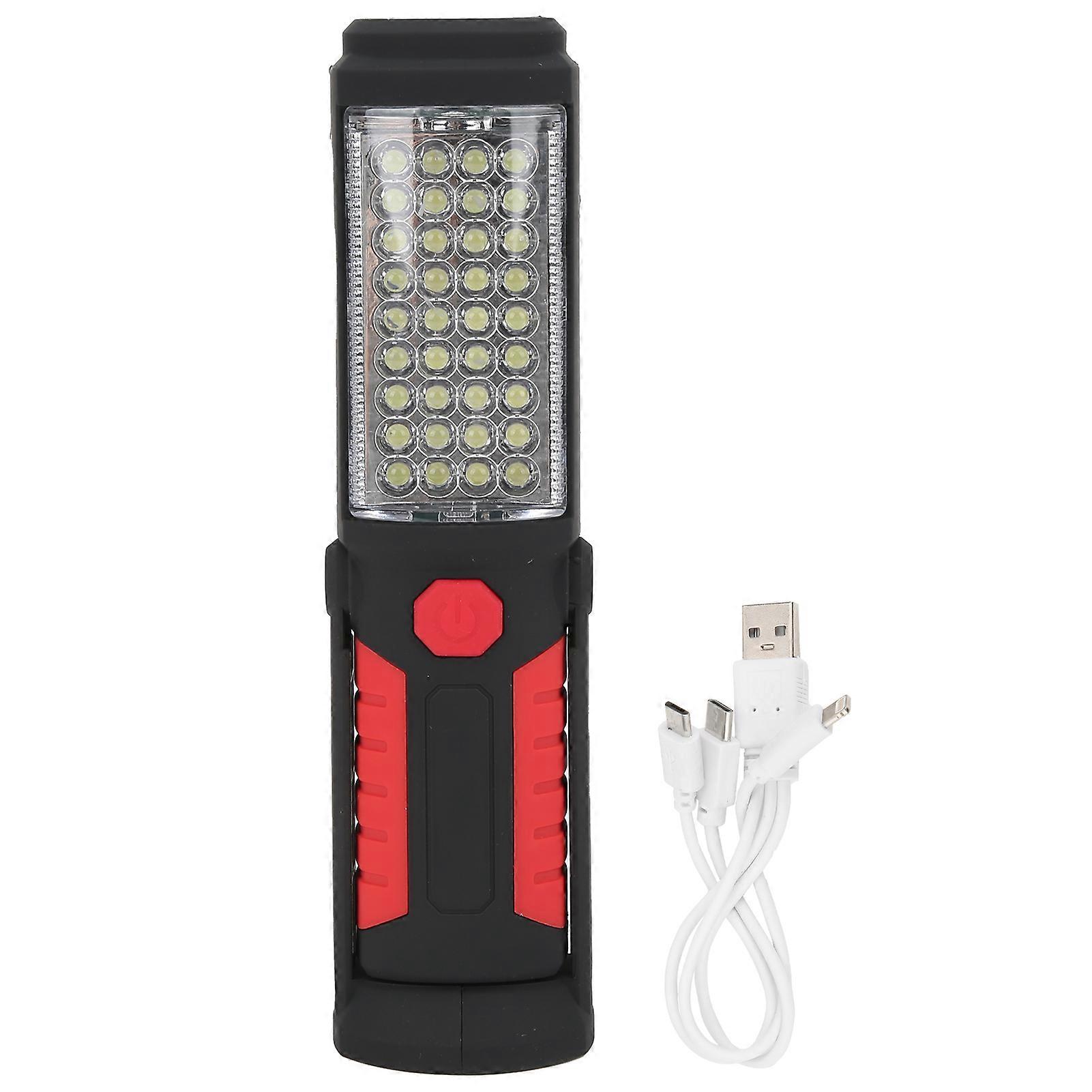 Flashlight Portable LED Torch Light USB Rechargeable Working Lamp for Workshop Camping Hiking