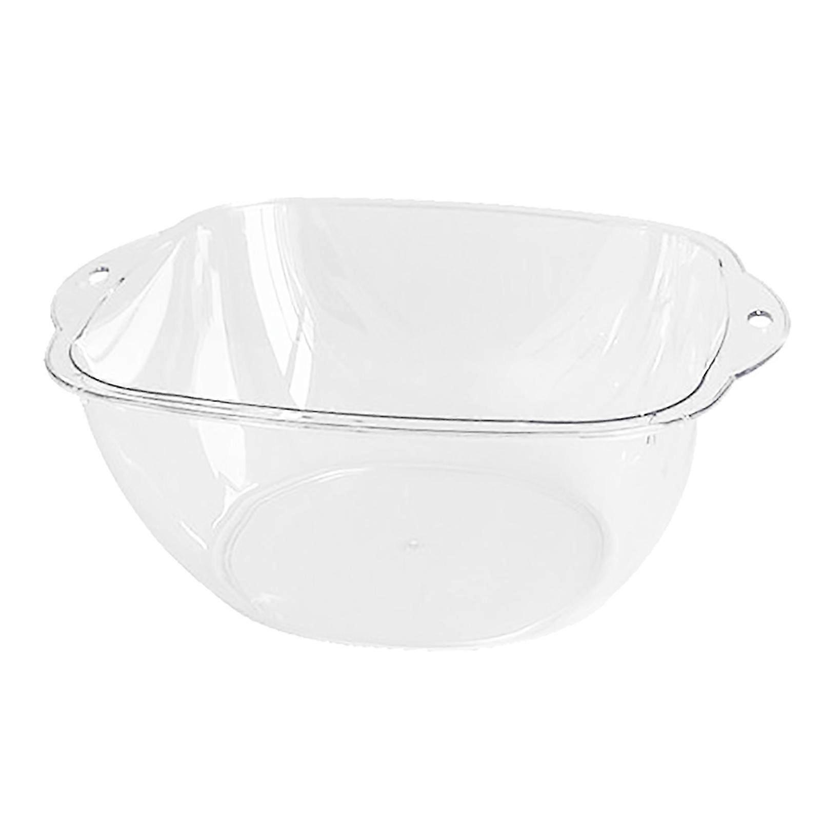 Face Basin Transparent Easy Grip Plastic Multifunctional Wash Basin for Hands Clothes Bathing S