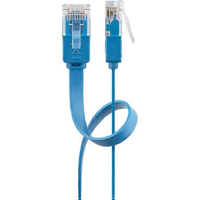 CAT 6 Network Cable - GOOBAY - 1.5m - Blue - Molded, Flat