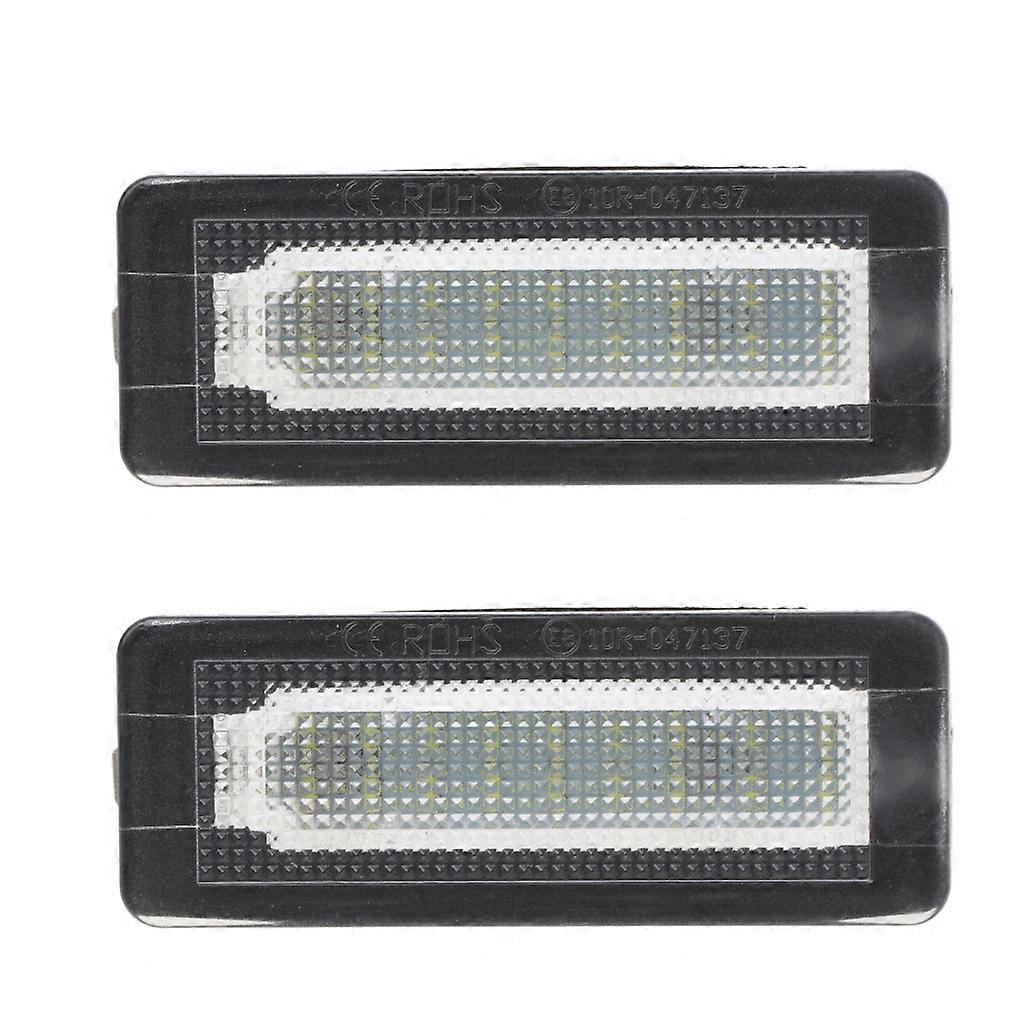 2x LED License Plate Lights Number Lamp for Mercedes Benz 450 451 W450 W453 Powered by 18-SMD Error Free High Brightness