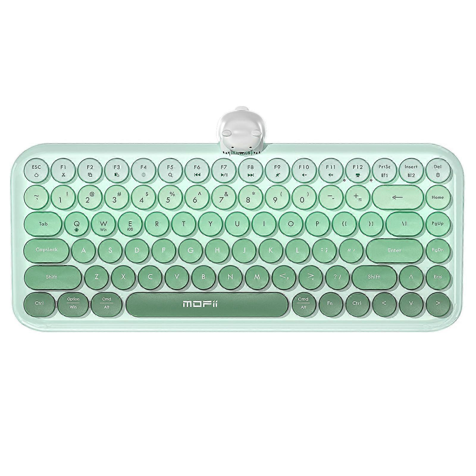 Colorful Compact Wireless Keyboard – Cute Gradient Retro Design for PC, Laptop, Tablet, Smartphone Compatibility