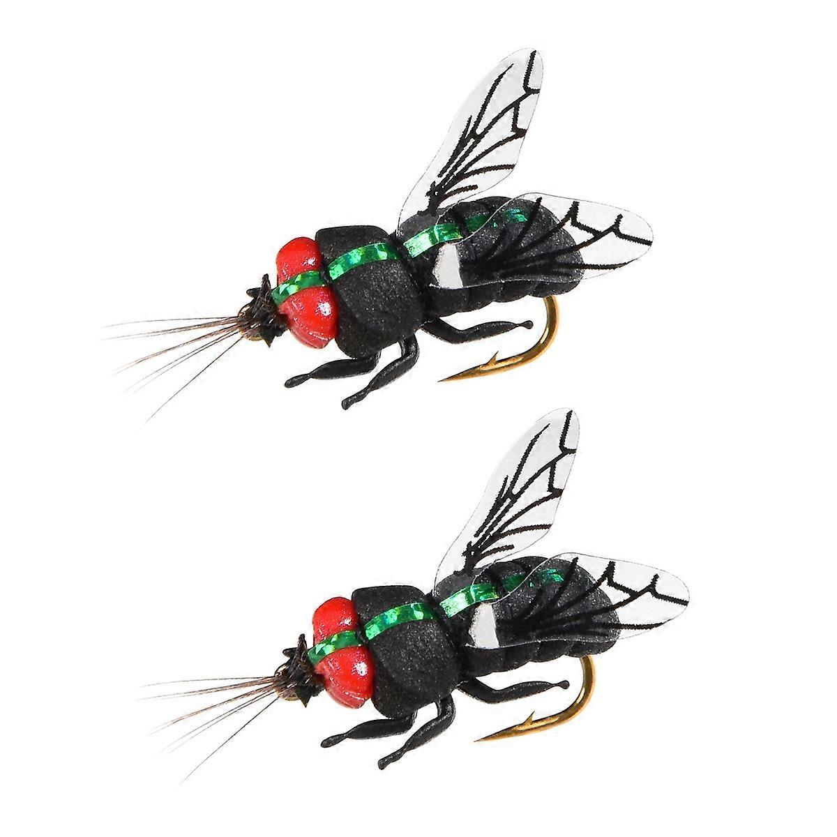 LEO 28134 Bionic Bee Fly Hook Cârlig de pescuit zburător Momeală Echipament de pescuit