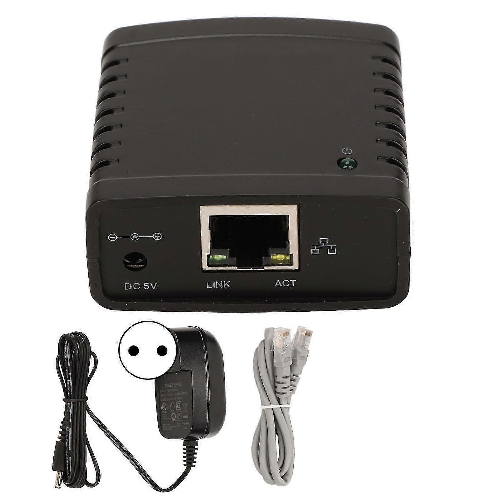USB Print Server TCP IP LPR Print Server 10Mbps 100Mbps Standard RJ45 LAN Port USB Wireless Extender Sharer 100?240V EU Plug