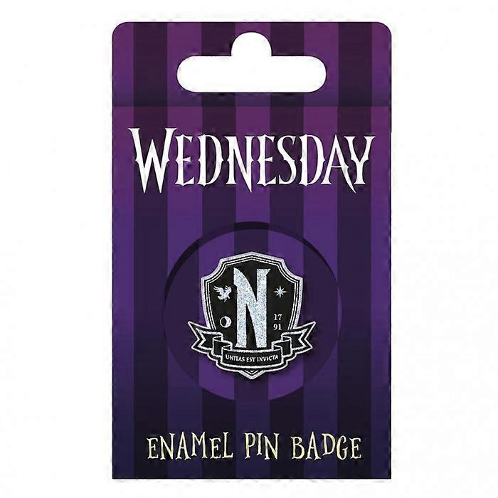 Wednesday Enamel Nevermore Academy Crest Badge