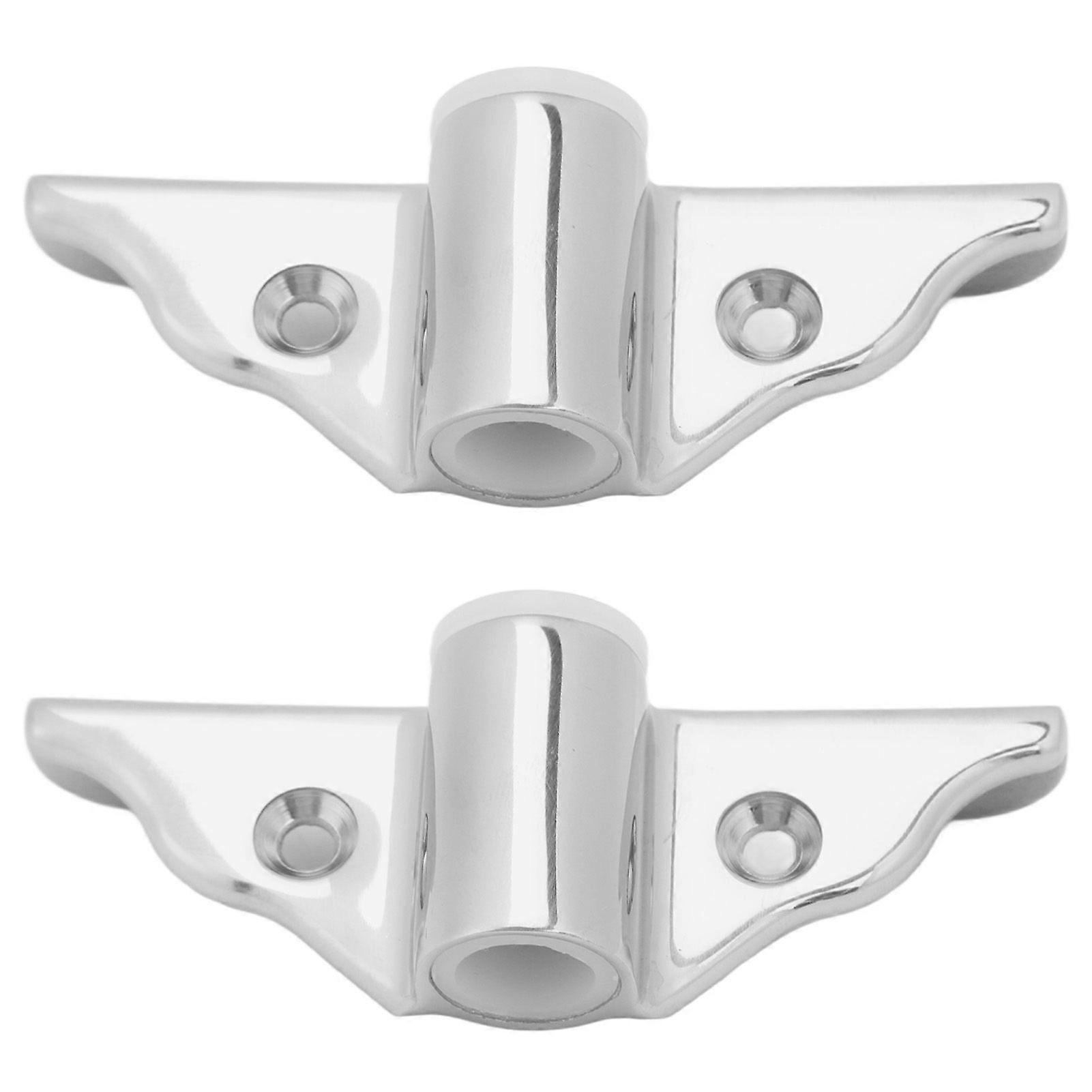 2Pcs Boat Rowlock Socket 1/2in Hole 316 Cast Stainless Steel Mirror Polish Finish Edge Mount for Marine Use