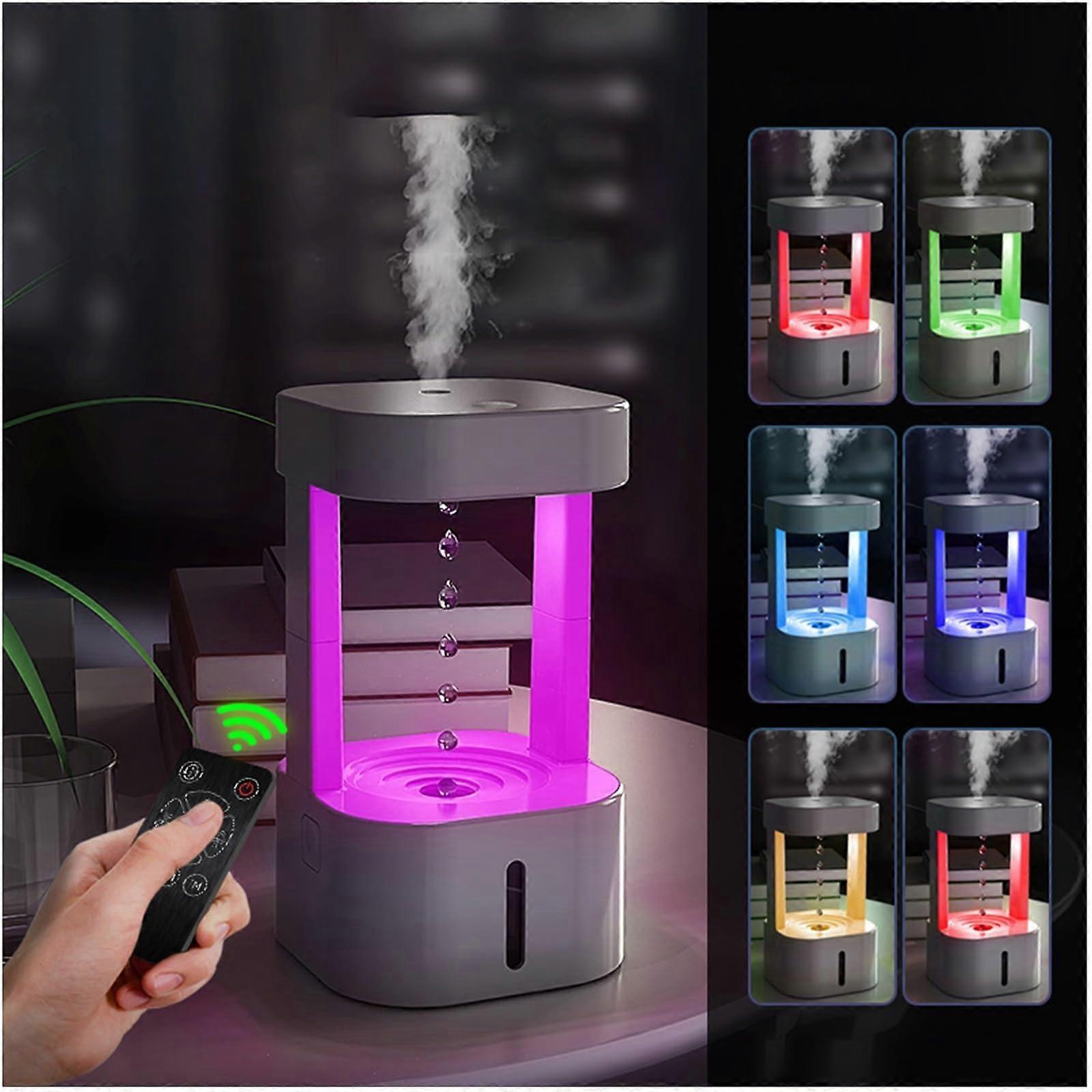Anti Gravity Water Droplets Air Humidifier, 7 Colorful Anti Gravity Cool Mist Diffuser