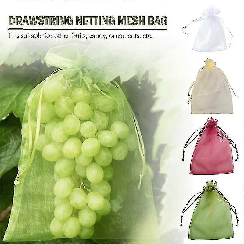 Grape Fruit Protection Organza Bags with Drawstring for Vineyard Gardening