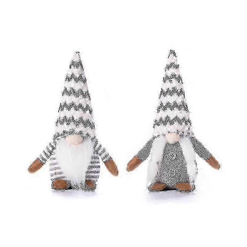 Exquisite 2pcs Handmade Christmas Gnome Decoration Santa