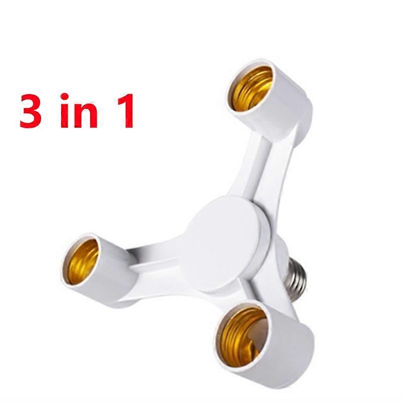 3In1 E27 To E27 Extended LED Lamp Bulbs Socket Splitter Adapter