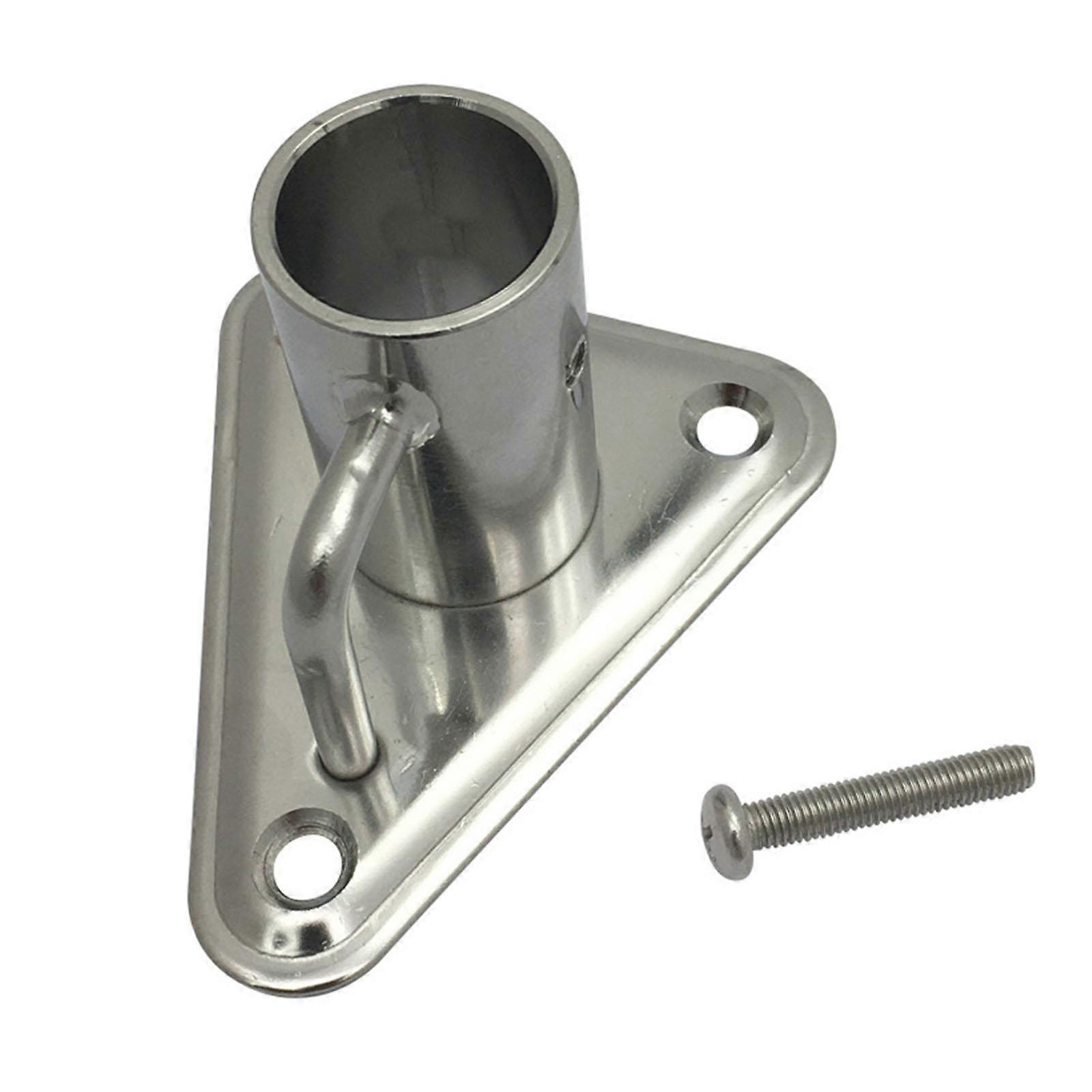 Marine Stanchion Socket with Triangular Base and Buttress for