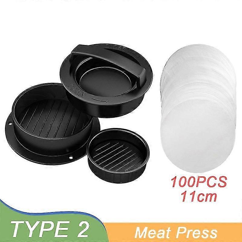 Hamburger Meat Press Maker Kulatý tvar Nepřilnavé plněné hamburgerové placičky Hovězí gril Pie Press Mold M