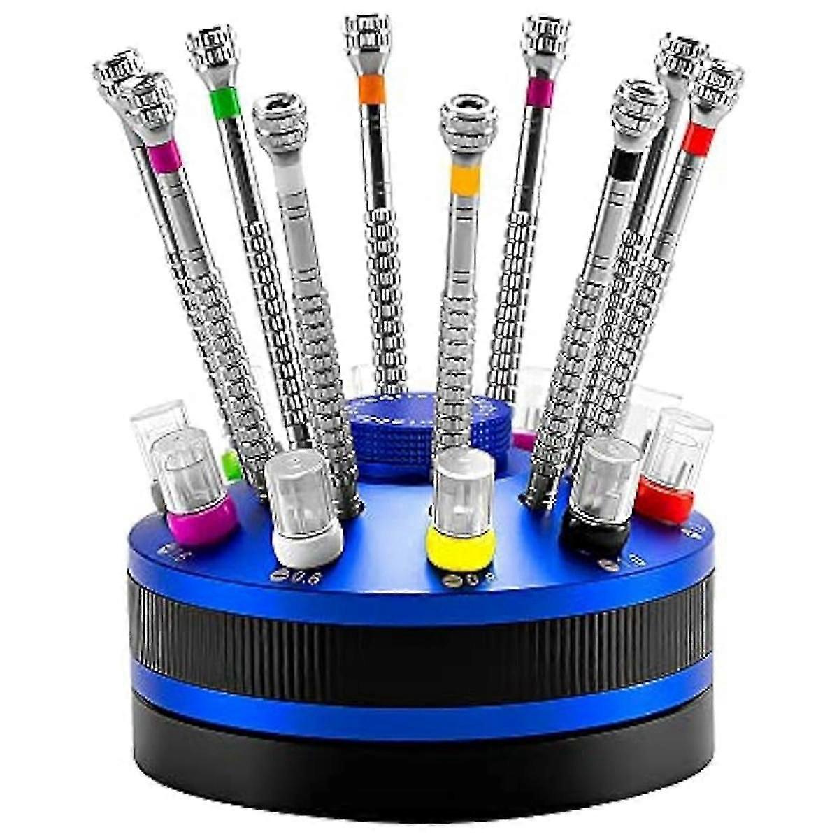 10PCS Precision Screwdriver Set Different Sizes with Extra Replace Blades Watchmakers Tool for Watc