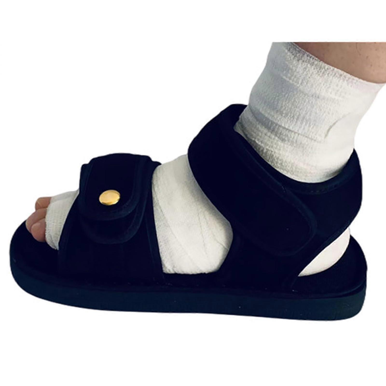 Surgical Shoe Post-Op Walking Cast Shoe Lightweight Medical Walking Boot With Adjustable Strap Left Or Right Foot Small