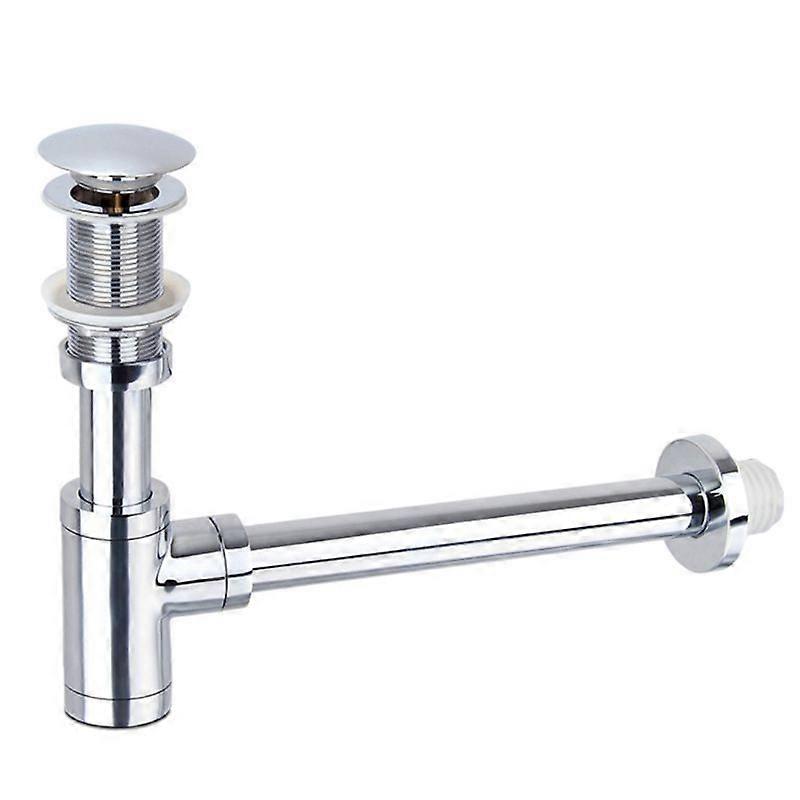 Metal Basin Bottle Tap Bathroom Sink Drain Pop-up Drain Sewer Pipe with Overflow Hole Trap Black Matte Pop Up Filter StopperCraft Pipe Cleaners