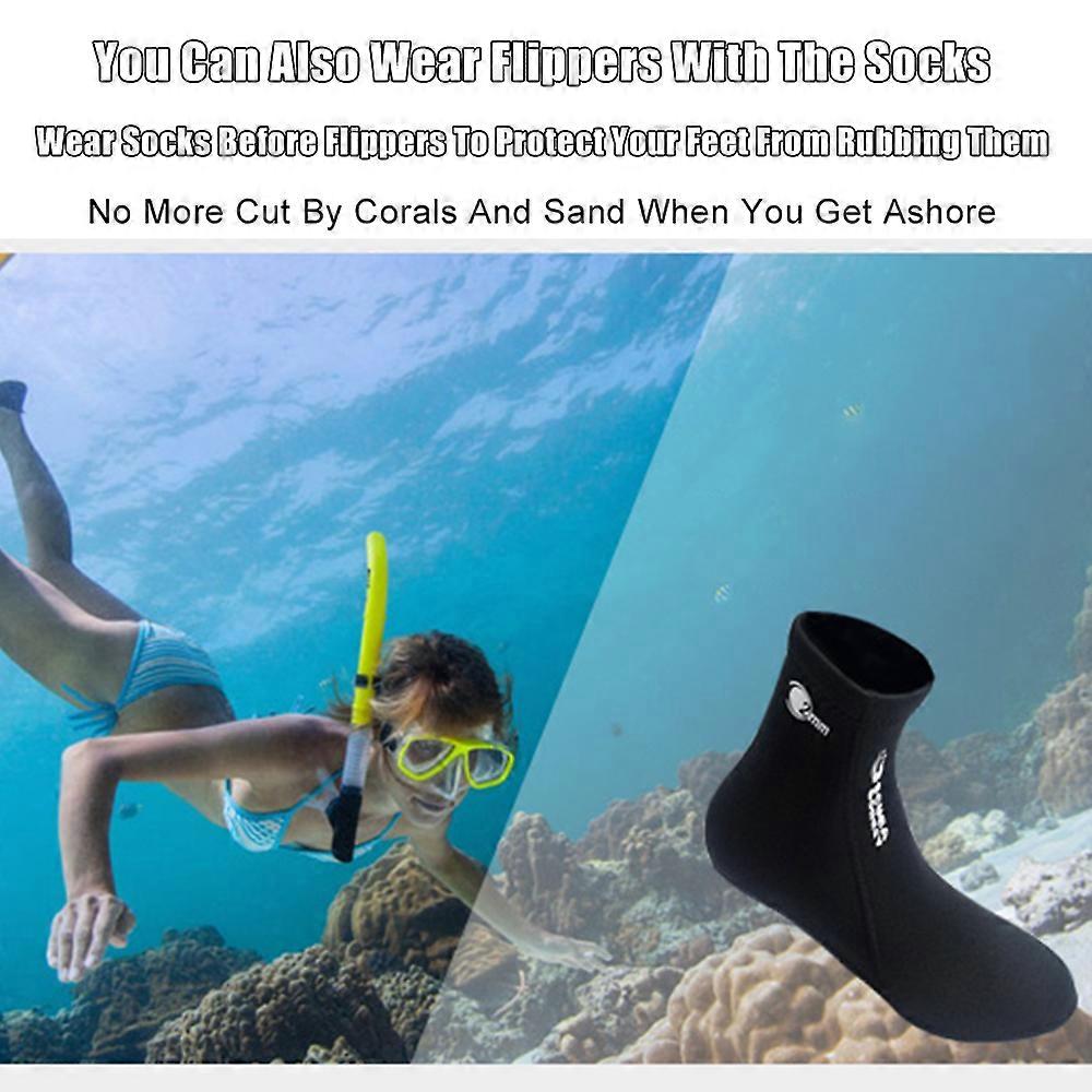 ניאופרן צלילה נגד החלקה חם חליפת צלילה גרביים גברים נשים 2 מ"מ גמיש גלישה מגפונים לשחייה ספורט מים שחור