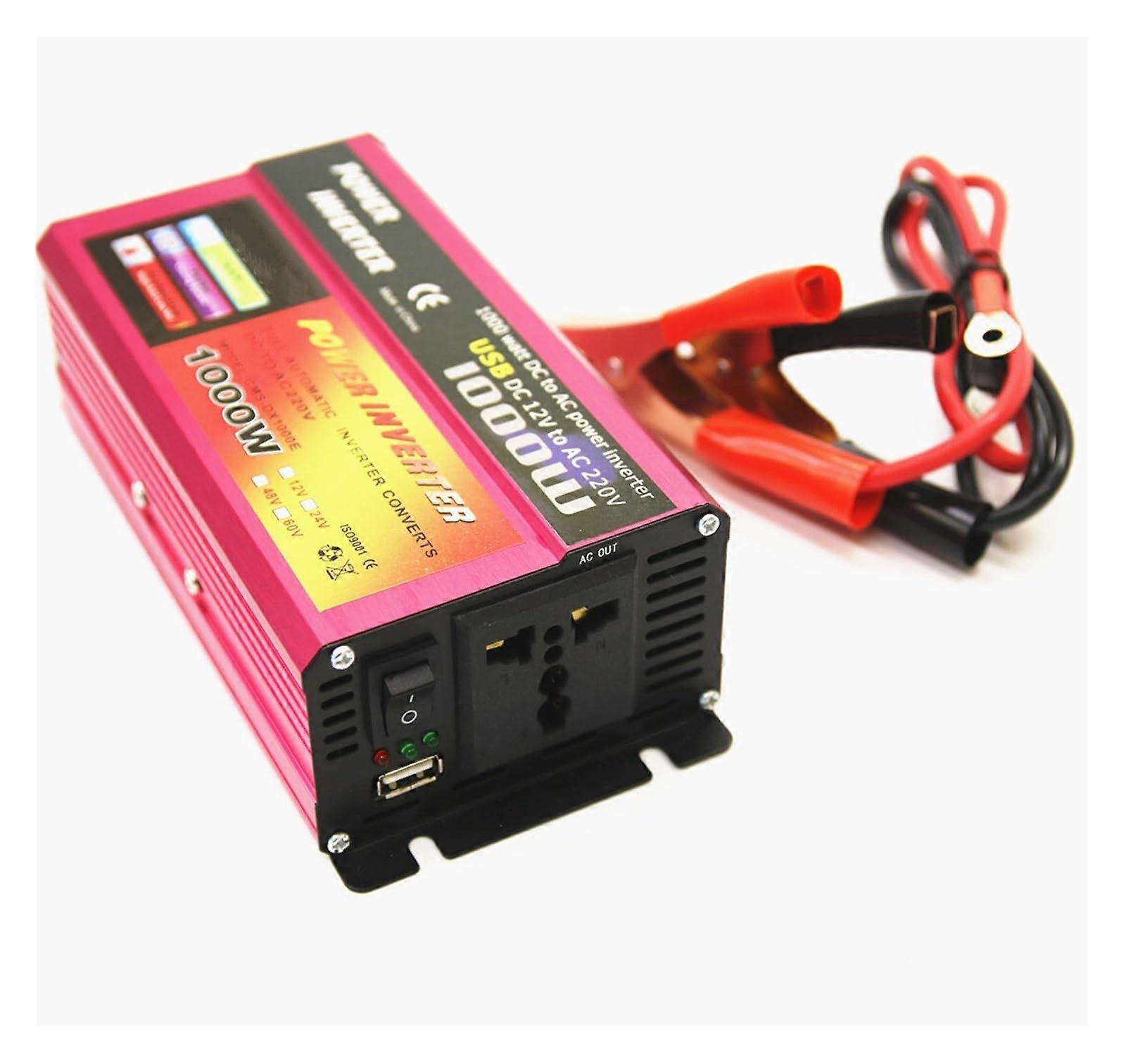 1000W car Inverter with USB 12V/24V to 220V Power Converter (Size : 24V 220V)